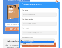 Screenshot of Customericare live chat - Chat window