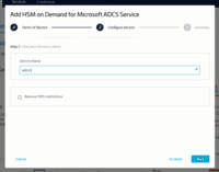 Screenshot of Data Protection on Demand HSM on Demand for  MSFT ADCS