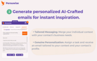 Screenshot of Persuwise AI Email Generation