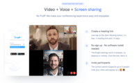 Screenshot of Voice + Video + Screen sharing