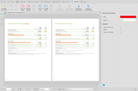 Screenshot of the comparison of printable documents, that displays all differences in a handy side-by-side view.