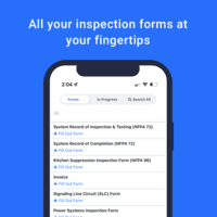 Screenshot of All your inspection forms at your fingertips