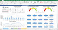 Screenshot of Create dynamic executive dashboards to keep track of KPI and top metrics for the company within Excel.