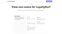 Screenshot of LoyaltySurf Use Cases