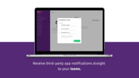 Screenshot of Receive 3-party notifications directly on your wall or to your teams