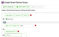 Screenshot of Create Smart Device Groups