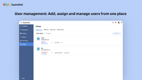 Screenshot of User management: Add, assign and manage users from one place