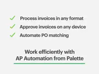 Screenshot of Automated PO matching matches purchase orders to invoices and goods receipts within minutes of receipt. Exceptions are sent to approvers to reconcile.