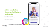 Screenshot of Ready-to-go Online Brand Community Platform to enhance your consumer relationships. Ready to launch in just 4 weeks. Winner of the 2022 MarTech Breakthrough Award for "Best MarTech No-code Solution"