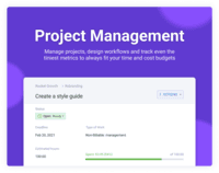 Screenshot of Keep control of your projects with custom workflows, task estimates and deadlines. Monitor project health with time and financial reports