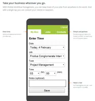 Screenshot of WorkflowMax Mobile Site