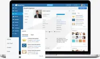 Screenshot of Profile pages provide biography, expertise, activities and social connections. They help employees connect and find expertise in the company improving employee morale and driving employee engagement.