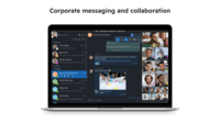 Screenshot of Virola Messenger desktop and mobile client apps