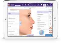 Screenshot of EMA EHR system for plastic surgery