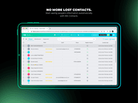 Screenshot of No more lost contacts. Start saving people's information automatically with KB: Contacts.