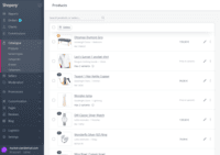 Screenshot of Back office: Product