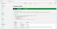 Screenshot of Creating a new ticket by API integration