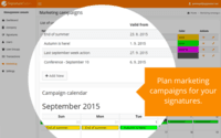Screenshot of Plan marketing campaign for your signatures.