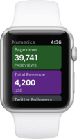 Screenshot of Get your key metrics delivered right to your wrist with Numerics for Apple Watch.