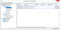 Screenshot of License Manager GUI Main Window 1