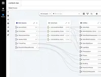 Screenshot of Users can define and visualize data transformations from source formats to the unified model inside the C3 AI Data Studio application