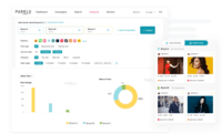 Screenshot of Explore your competitive landscape. Analyze competitors by social platform and historical data, and identify the top KOLs that they work with. Benchmark your brand against competitors and explore their community and engagement metrics, including their estimated sponsored percentage.