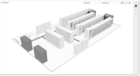 Screenshot of 3D footprint: A virtual interactive 3D walkthrough as a digital twin of the data center