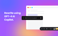 Screenshot of AI Copilot: Instantly rewrite copy with creative options.
