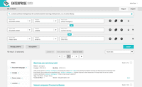 Screenshot of TAS Enterprise Search engine GUI