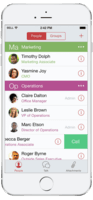Screenshot of An Interactive Directory Organized by Departments, Roles, and Custom Groups (iPhone)
