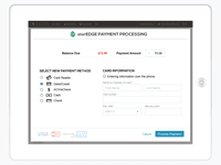 Screenshot of Use storEDGE's payment processing to quickly and securely collect payments from tenants.