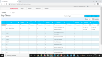 Screenshot of View List of Tests for Admin/Instructor/learner