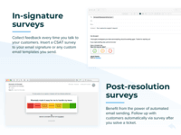 Screenshot of In-signature & Post-reslution surveys