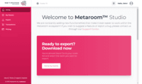 Screenshot of the Metaroom® Studio interface.