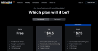 Screenshot of Pricing page