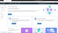 Screenshot of Cloud Object Storage set up