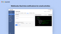 Screenshot of Webhooks: Real-time notifications for email activities