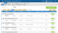 Screenshot of Manage all open tickets and sort by priority on what needs to be completed first