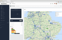 Screenshot of Tracking work via map view
