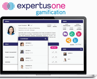 Screenshot of ExpertusONE Gamification to motivate learning behavior with a fun, competitive environment.
