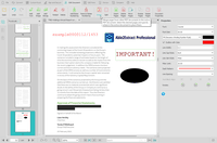 Screenshot of the PDF editing interface, used to modify or add text and graphics, redact content, merge and split documents, insert, delete, move, rotate, and resize PDF pages.