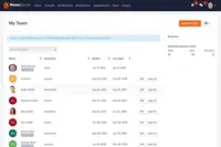 Screenshot of the centralized admin dashboard used to manage sales reps. The admin can remove users as needed, and get new sales reps up to speed.