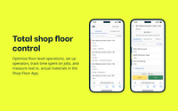 Screenshot of Shop Floor mobile app