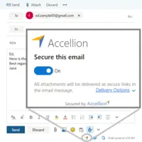 Screenshot of Send Secure Email with Ease from MS Outlook, Web or Mobile