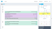 Screenshot of Curata CMP content marketing platform:  Editorial calendar to optimize content production.