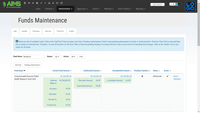 Screenshot of Manage funds, donors, sources, restrictions, audit controls