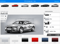 Screenshot of CPQ for Automotive