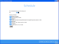 Screenshot of Backup schedule creation screen in AhsayOBM client backup software