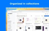 Screenshot of collections to organize content