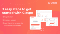 Screenshot of 3 steps to get started with Claspo
